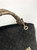 Louis Vuitton Black Suede Python Handles Bag