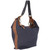 2000s Marni Blue Cotton Tote Bag with Brown leather details
