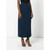 2000s Chanel blue silk wraparound long skirt
