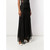 90s Chanel semitransparent black silk long skirt