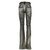 1990s Gianfranco FerrÃ¨ silver coated cotton blend jeans