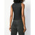 2000s Chanel anthracite melange viscose blend crop tank top
