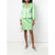 90s Chanel light green silk suit