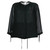 90s Chanel black semitransparent polyester cardigan