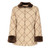 2010s Monclerâ€™s goose down beige quilted coat with contrasting faux fur details
