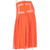 2000s Alberta Ferretti orange silk semi-transparent pleated skirt