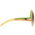1970s Christian Dior Ivory, Green and Orange Oval Sunglasses