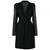 2000s Jean Paul Gaultier black rayon and faux-leather coat