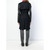 2000s Jean Paul Gaultier black rayon and faux-leather coat