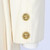 1980s Chanel Ivory Cotton Double Breasted Jacket