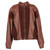 1980s Gianni Versace brown leather and suede lined jacket