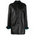 1990s Gianfranco FerrÃ© Black Leather and Faux Fur Coat