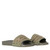 2010s Chanel khaki rubber chain slides