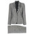 1980s Versace Prince of Wales Grey Suit