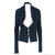 1990s Roberto Cavalli blue and red chenille ribbed knit cardigan