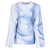 2010s Jil Sander Light Blue Shades Print Blouse