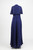 Artisanal Embroidered Dark Blue Evening Dress