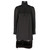 1990s Gianfranco FerrÃ© black silk suit, featuring a top and a skirt
