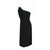 2000s Alberta Ferretti black strapless midi dress