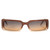 2000s Chanel Pearl Brown Pvc Sunglasses