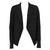 2010s Alexander Wang black mixed fabric open jacket