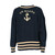 1980s Escada dark blue blend cotton jumper
