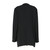 1980s Donna Karan black wool crew neck jacket