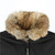 2010s Woolrich black down jacket with rabbit fur classic collar
