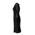 1990s Escada black wool and polyester knee-lenght dress