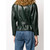 1980s Leonardo Green Leather Belted Jacket