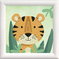 Woodland Tiger with Frame 10.2 x 10.2cm  -Diamond Paintings