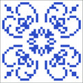 Blue on White - Dimond Painting