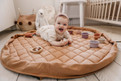 Playmat παιχνιδιού μαλακό - οργανικό βαμβάκι - τσάντα 3 σε 1. Tawny Brown