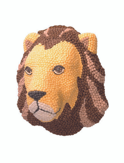 Playmais: 3D Λιοντάρι, Σφουγγαράκια από καλαμπόκι - Κατασκευή