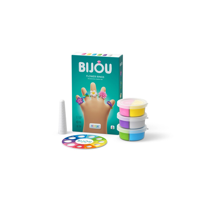 Hey Clay Bijou Flower Rings - Λουλουδένια Δαχτυλίδια