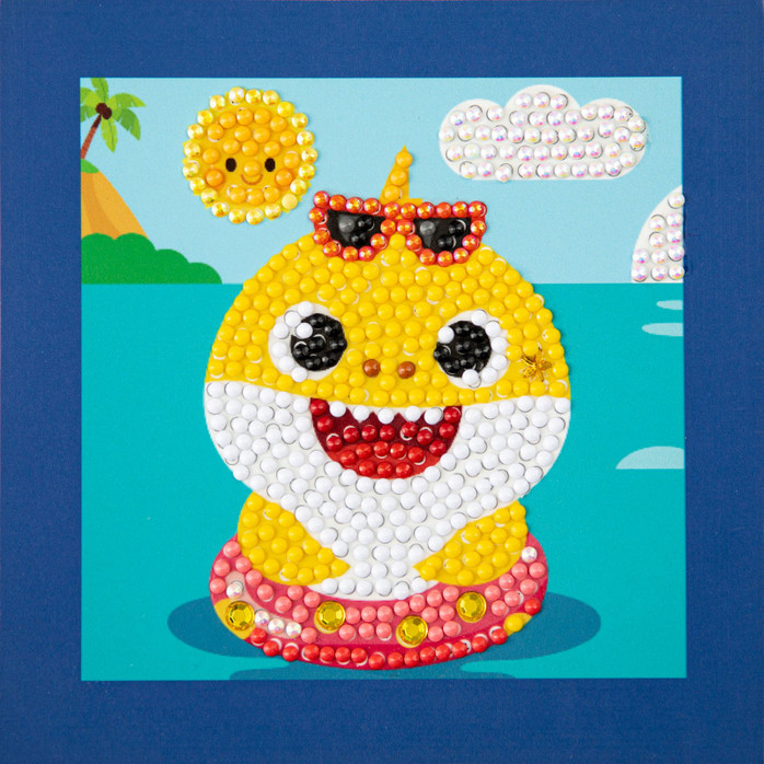 Baby Shark  Round - 13 x 13cm - Diamond Painting