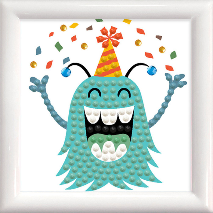 Party Monster -7.6 x 7.6cm With Frame  - Diamond Painting