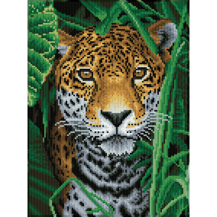 Jaguar Jungle 30 x 40 cm  έτοιμο να κρεμαστεί - Diamond Paintings