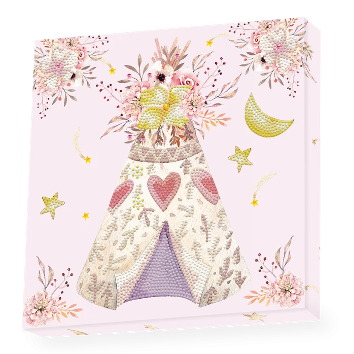 Dreamy Tee Pee -  28 x 28 cm -  έτοιμο να το κρεμάσεις - Diamond Painting