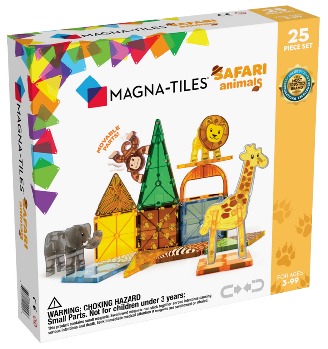 Magna Tiles Μαγνητικό παιχνίδι 25 τεμαχίων - Σαφάρι