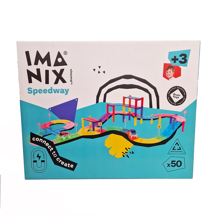 Imanix Μαγνητικό Παιχνίδι Κατασκευών Αυτοκινητόδρομος 50 τεμαχίων