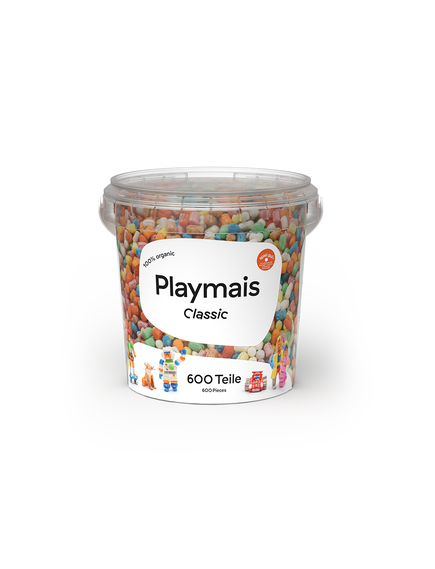 Playmais - Κουβάς με σφουγγαράκια από άμυλο καλαμποκιού - 600 κομμάτια