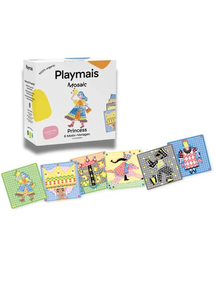 Playmais: Κατασκευές με κάρτες και σφουγγαράκια από άμυλο καλαμποκιού 6τεμ. - Πριγκίπισσες