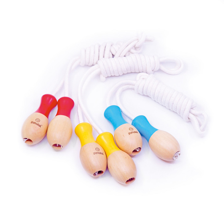 Ξύλινο Σχοινάκι Svoora με Ρυθμιζόμενο Σχοινί – Παιδικό Παιχνίδι & Άσκηση