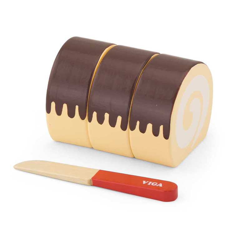 Ξύλινο Swiss Roll Viga – Παιχνίδι Ρόλων Κουζίνας για Παιδιά 2+