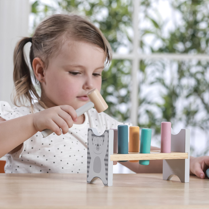 Ξύλινο Παιχνίδι με Καρφώματα Viga PolarB – Εκπαιδευτικό Hammer Bench για Παιδιά 2+