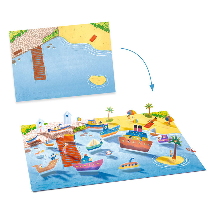 Δημιουργώ 3D εικόνες με αυτοκόλλητα επαναχρησιμοποιούμενα "Οχήματα"