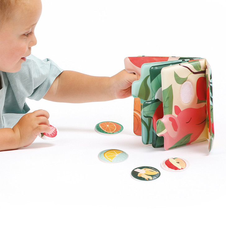 Aδιάβροχο βιβλιαράκι αφύπνισης αισθήσεων "Μυρίζω τα φρούτα"