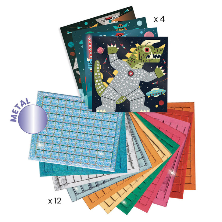 Κατασκευή μωσαϊκό με μεταλλικό εφέ Μάχη στο διάστημα