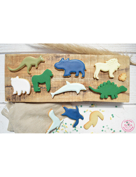 Scrap Cooking -Πλαστικό φύλλο κοπής για μπισκότα με πολλαπλά σχέδια με θέμα τα ζωάκια